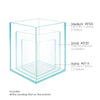 1.2 Gallon Nano Tall Rimless Frameless All Glass Aquarium, Low iron Rimless Glass Tank, 20X15X15cm, 5mm Glass
