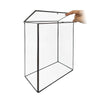 Bookshelf Plant Geometric Glass Vessel Container for Succulent Moss Plant Terrarium, 11 inch High
