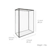 Bookshelf Plant Geometric Glass Vessel Container for Succulent Moss Plant Terrarium, 11 inch High