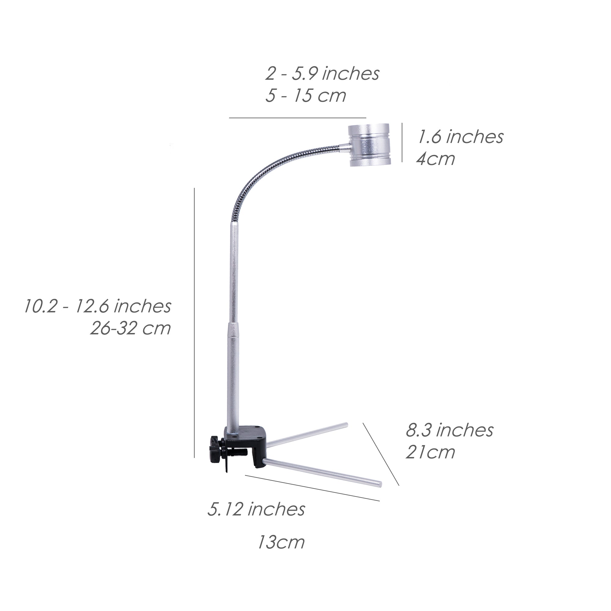 HIRO Aquatics 2 in 1 Full Spectrum Clip-On Aquarium Plant Light, Freestanding Freshwater Aquarium LED Light, 5Watts