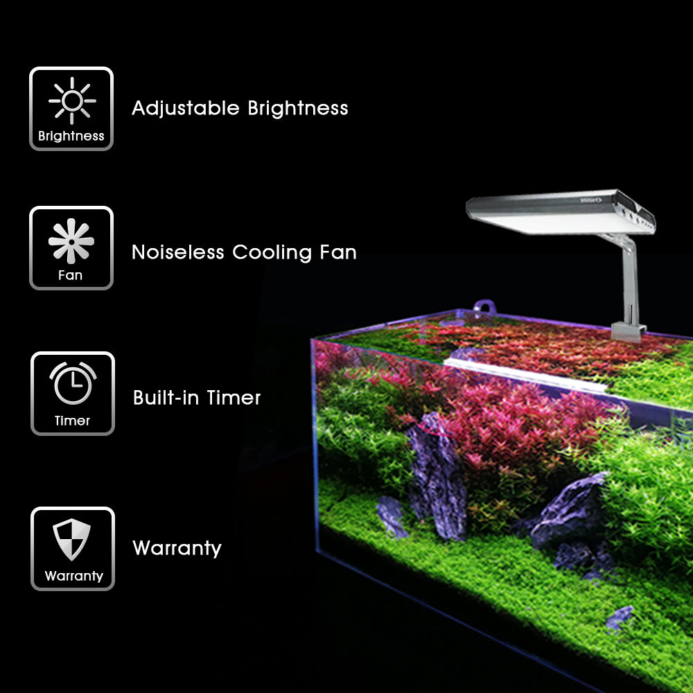 hanging lights for planted aquarium S series WRGB Full Spectrum Planted Aquarium Light with Built-in Timer