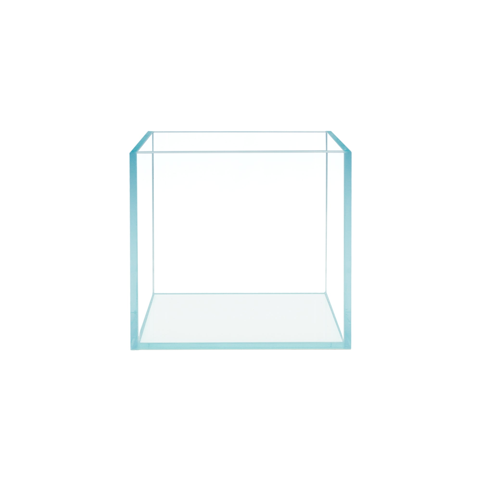 4 Gallon Cubic Rimless Frameless All Glass Aquarium, Low Iron Rimless Glass Tank, 25X25X25cm, 5mm Glass