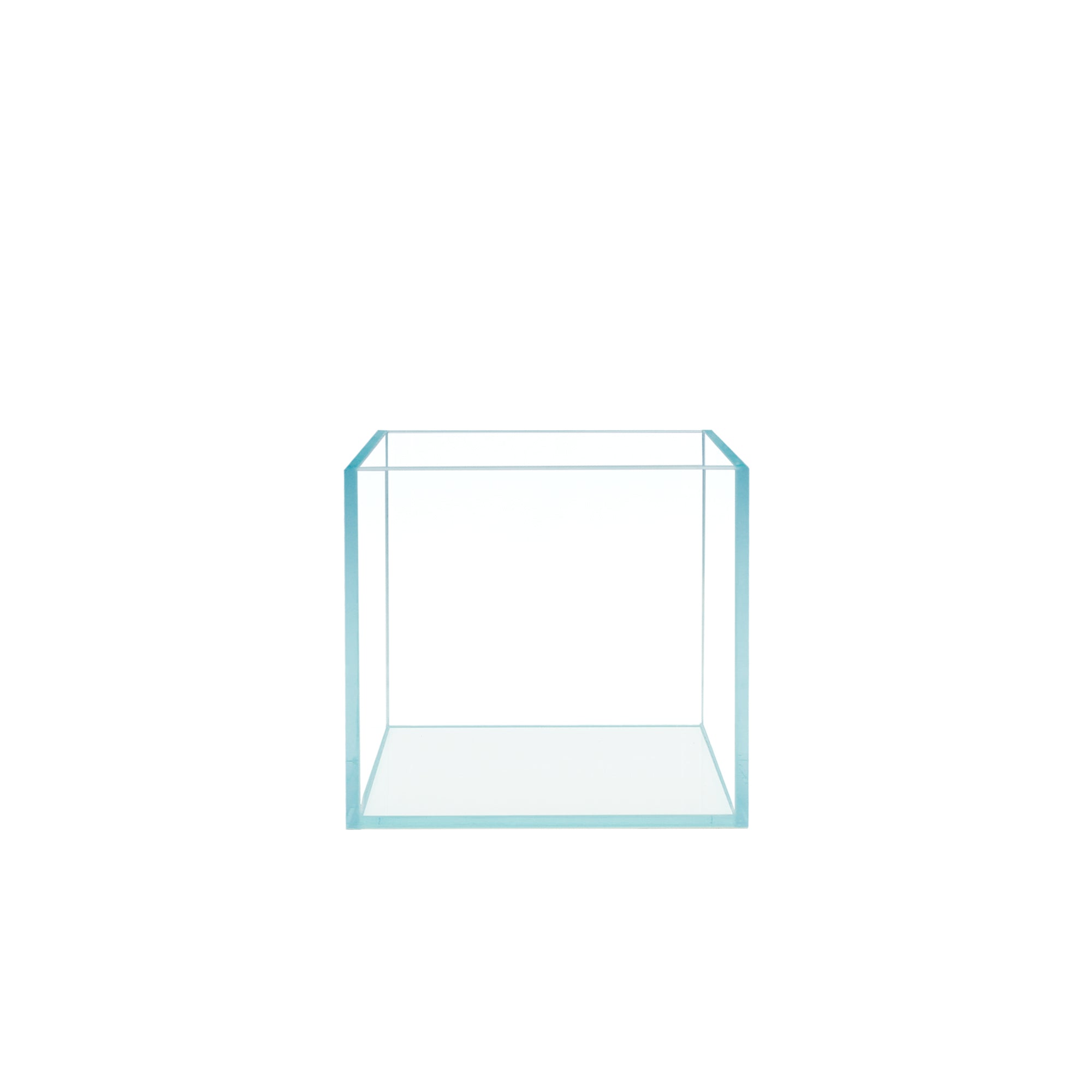 2 Gallon Cube Rimless Frameless All Glass Aquarium, Low iron Rimless Glass Tank, 20X20X20cm, 5mm Glass
