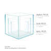 4 Gallon Cubic Rimless Frameless All Glass Aquarium, Low Iron Rimless Glass Tank, 25X25X25cm, 5mm Glass