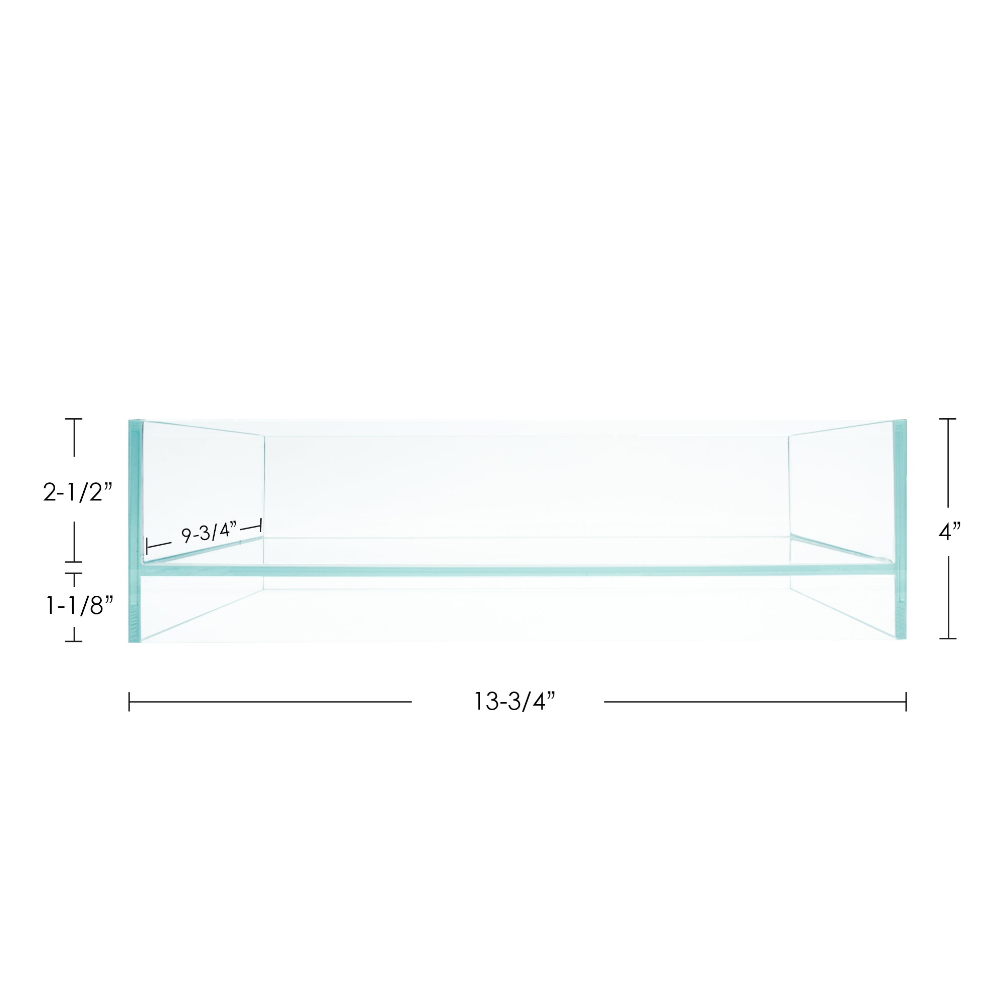 HIRO Aquatics Medium Shallow Rimless Tank, low-iron glass, for Wabikusa, Little Pond, Nano Terrarium
