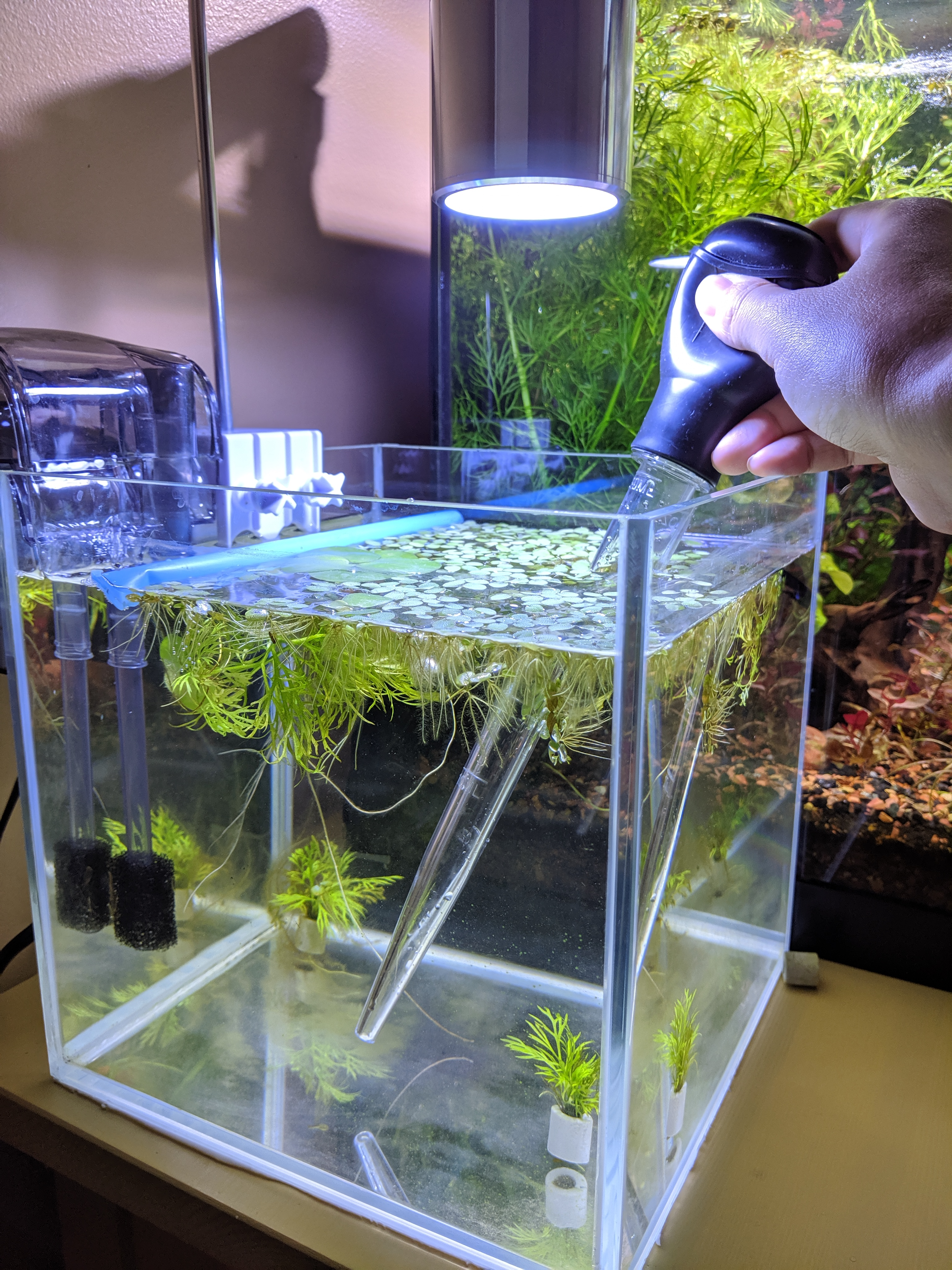 11'' Aquarium Vacuum Cleaning Silicone Plastic Sucker / Easy to Clean Nano Tanks