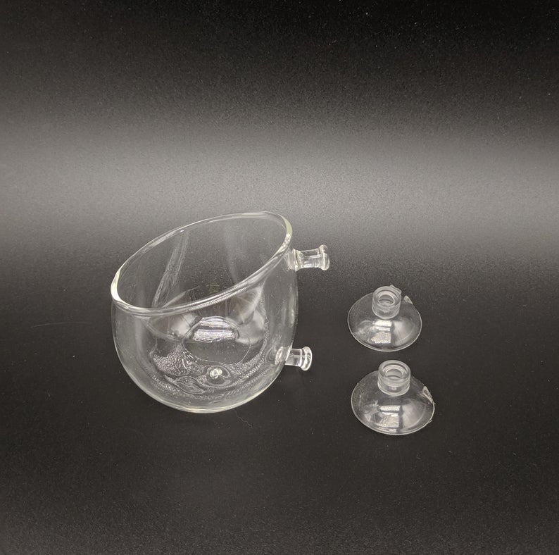aquarium plants in glass pots Crystal Glass Aquatic Cup Pot for Fish Tank Aquarium
