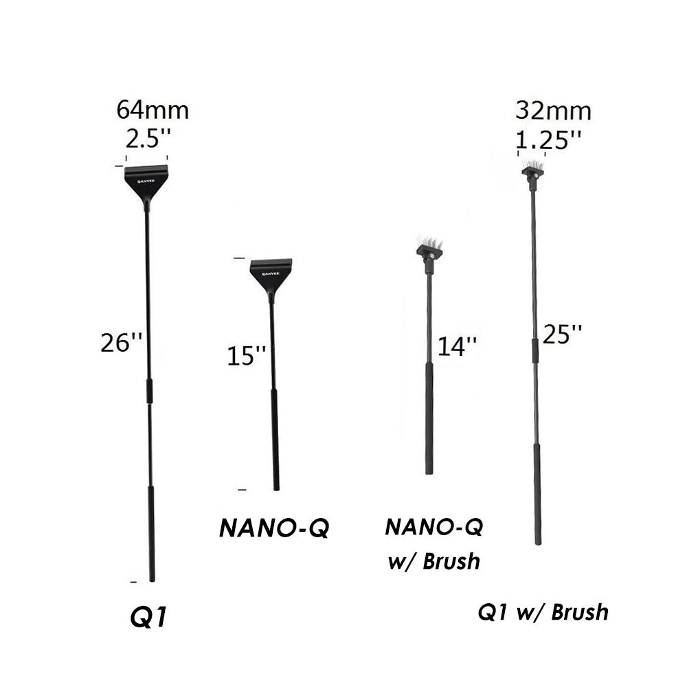 QANVEE Aquarium Scraper Cleaner with 10 Stainless Steel Blades for Fish Reef Plant Glass Tank